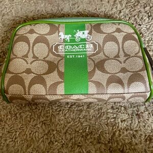 Coach Women's Brown and Green Leatherware Bag